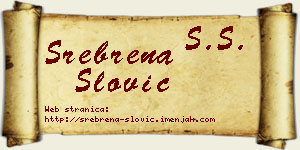 Srebrena Slović vizit kartica